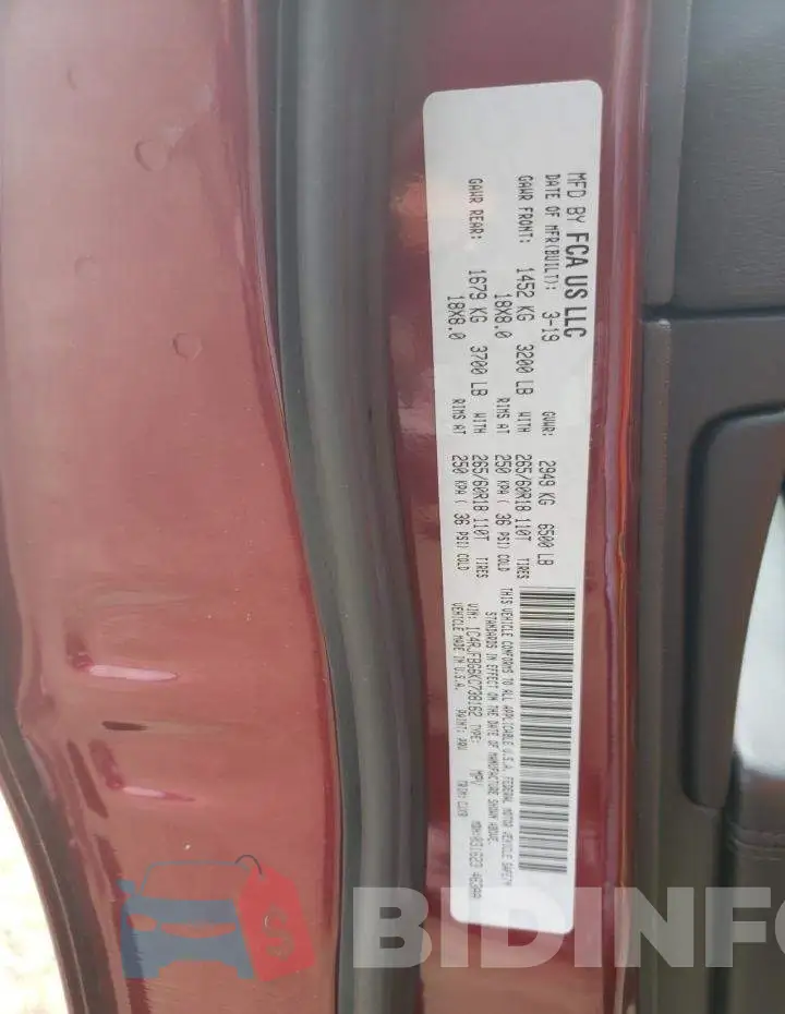 1C4RJFBG6KC738162 Photo# 13