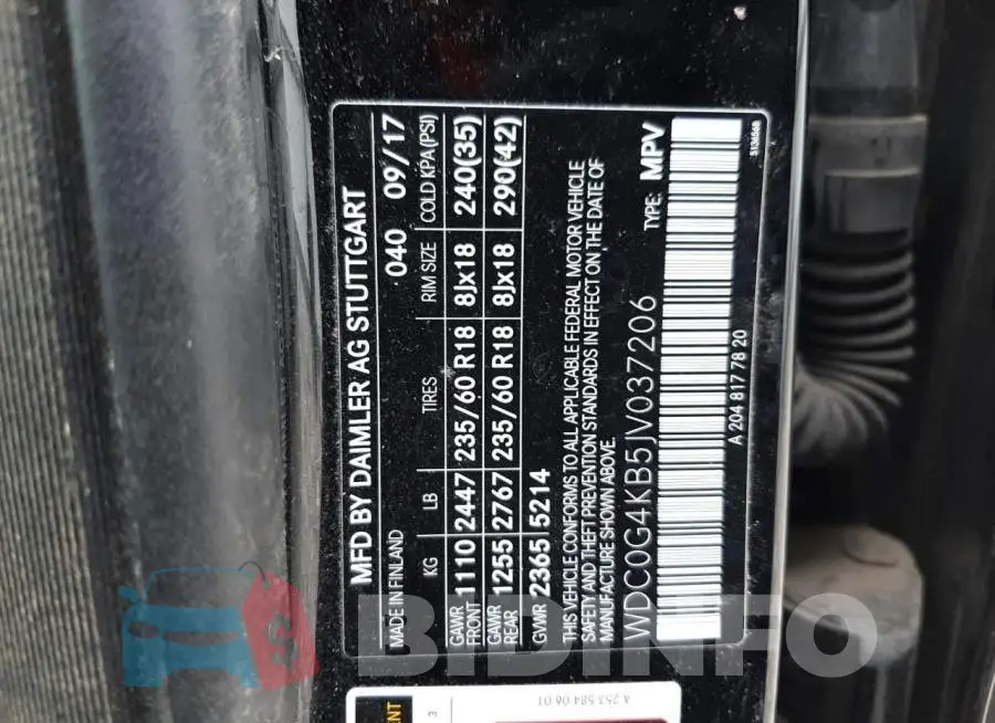 WDC0G4KB5JV037206 Photo# 13