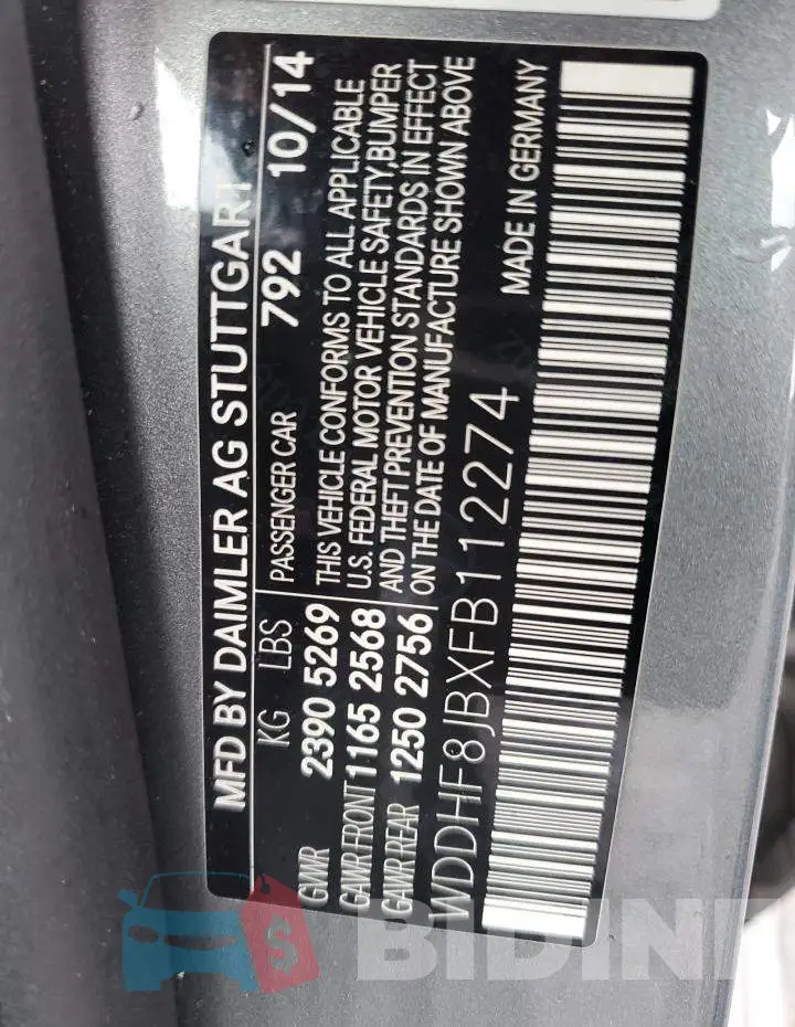 WDDHF8JBXFB112274 Photo# 12