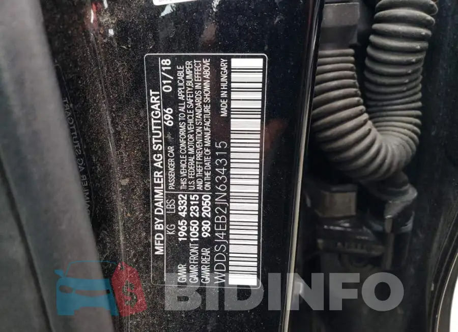 WDDSJ4EB2JN634315 Photo# 12