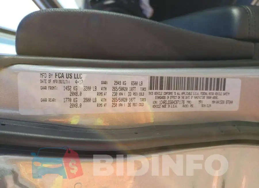 1C4RDJDG6HC871178 Photo# 14