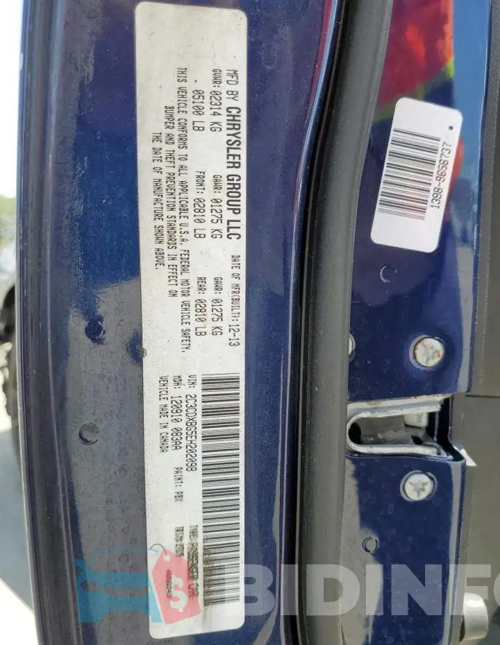 2C3CDXBG5EH202098 Photo# 13