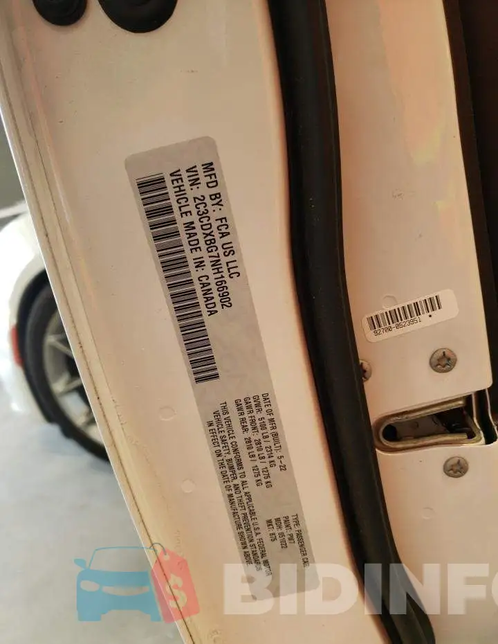 2C3CDXBG7NH166902 Photo# 12