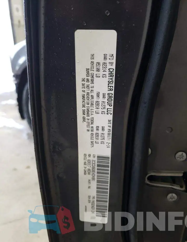 2C3CDXBG8EH234981 Photo# 13
