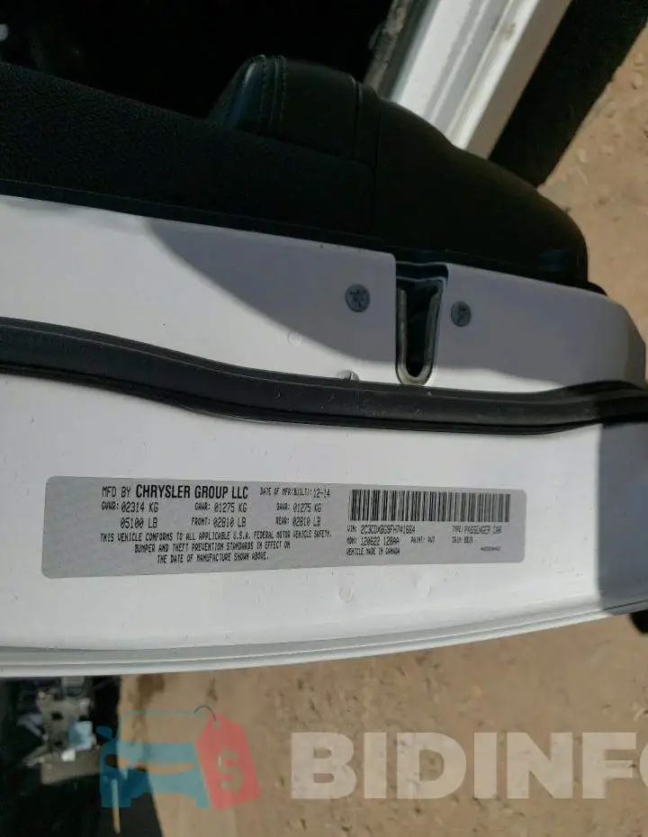 2C3CDXBG9FH741664 Photo# 12