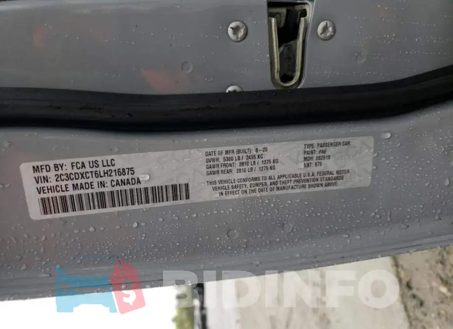 2C3CDXCT6LH216875 Photo# 12