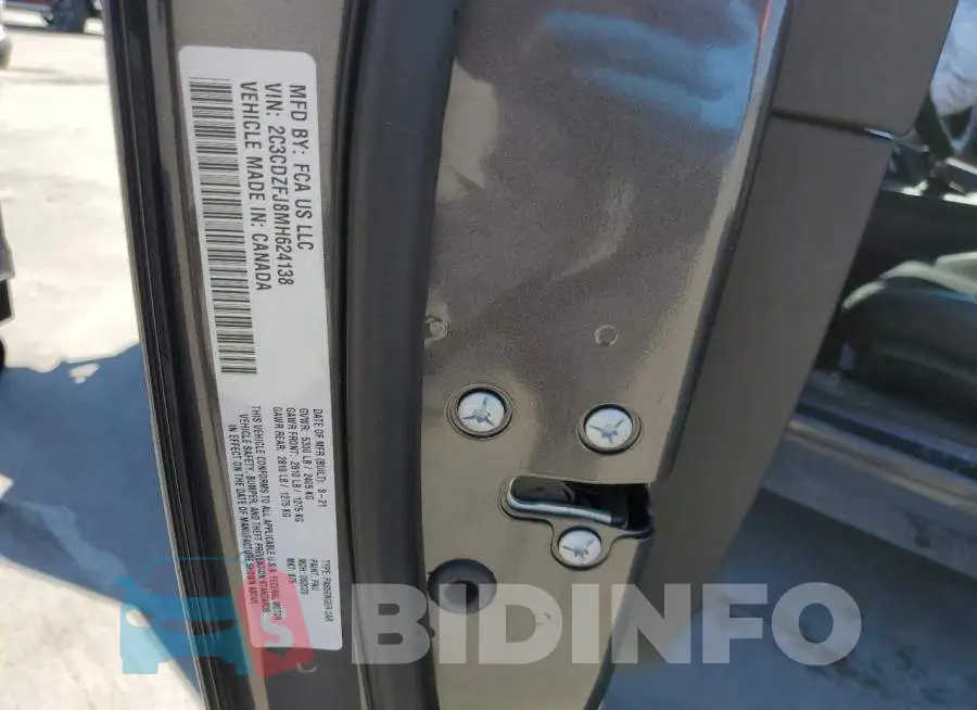 2C3CDZFJ8MH624138 Photo# 13