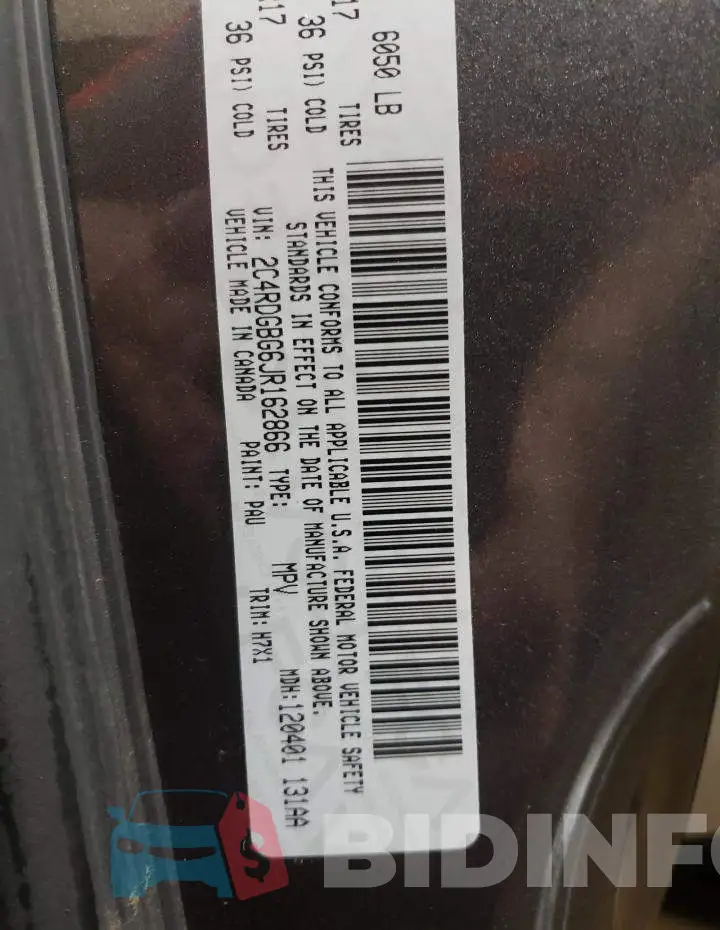 2C4RDGBG6JR162866 Photo# 13