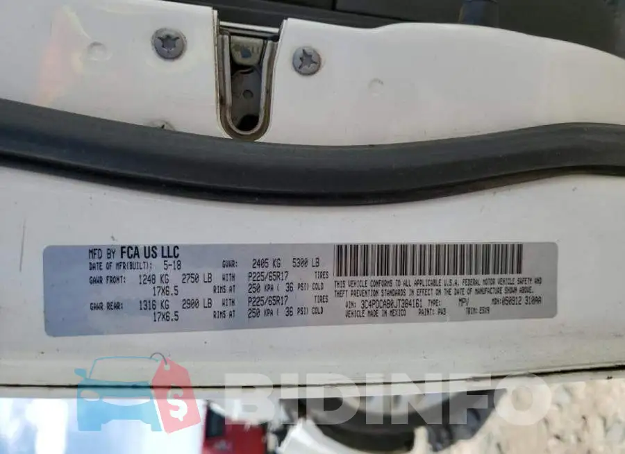 3C4PDCAB0JT384161 Photo# 13