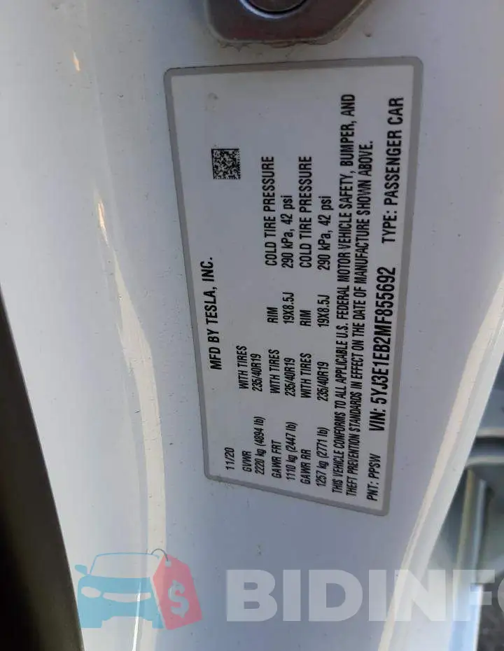 5YJ3E1EB2MF855692 Photo# 13