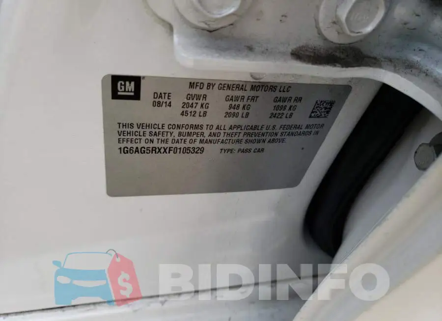 1G6AG5RXXF0105329 Photo# 12