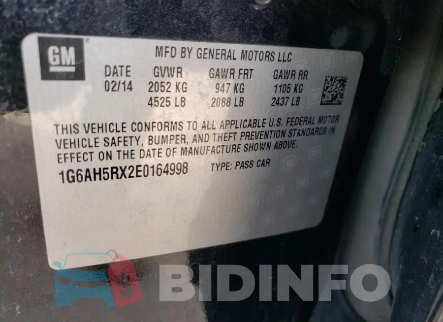 1G6AH5RX2E0164998 Photo# 12