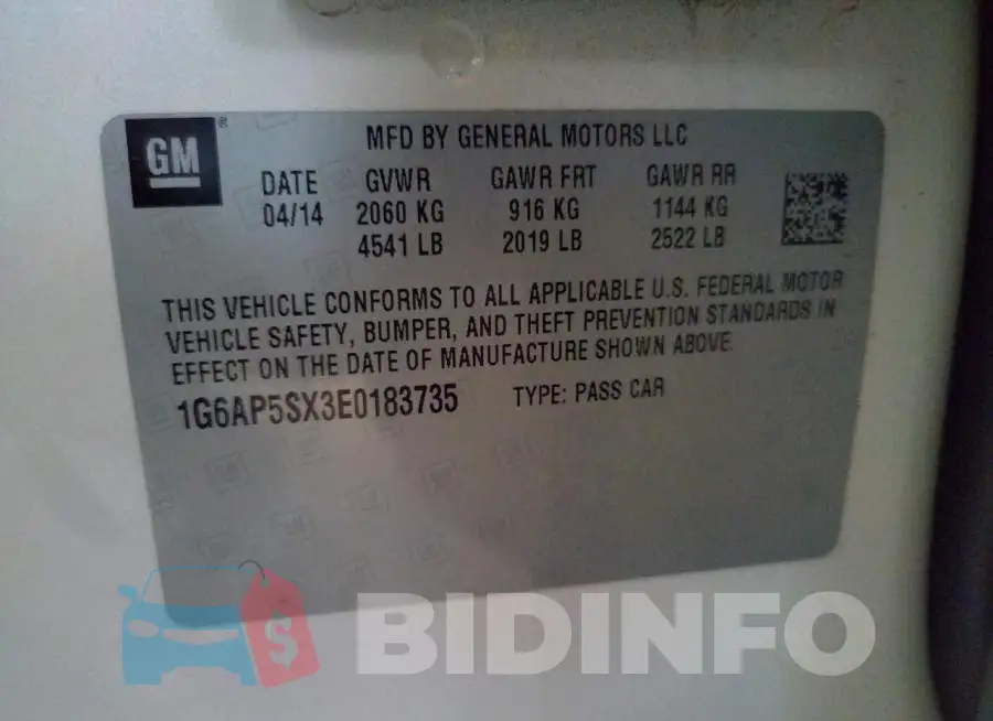 1G6AP5SX3E0183735 Photo# 12