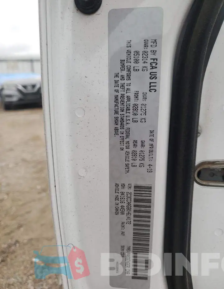 2C3CCAAG6KH614172 Photo# 13