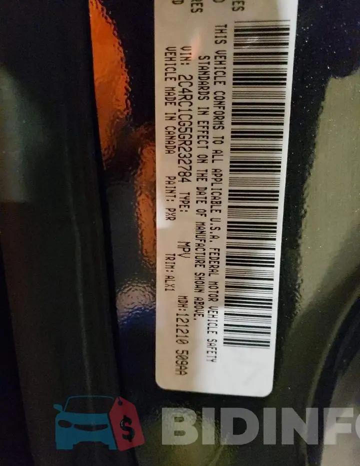 2C4RC1CG5GR232784 Photo# 12