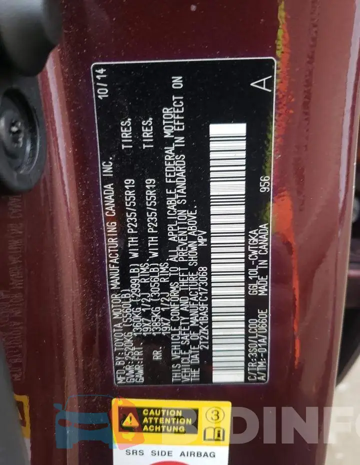 2T2ZK1BA9FC173068 Photo# 13