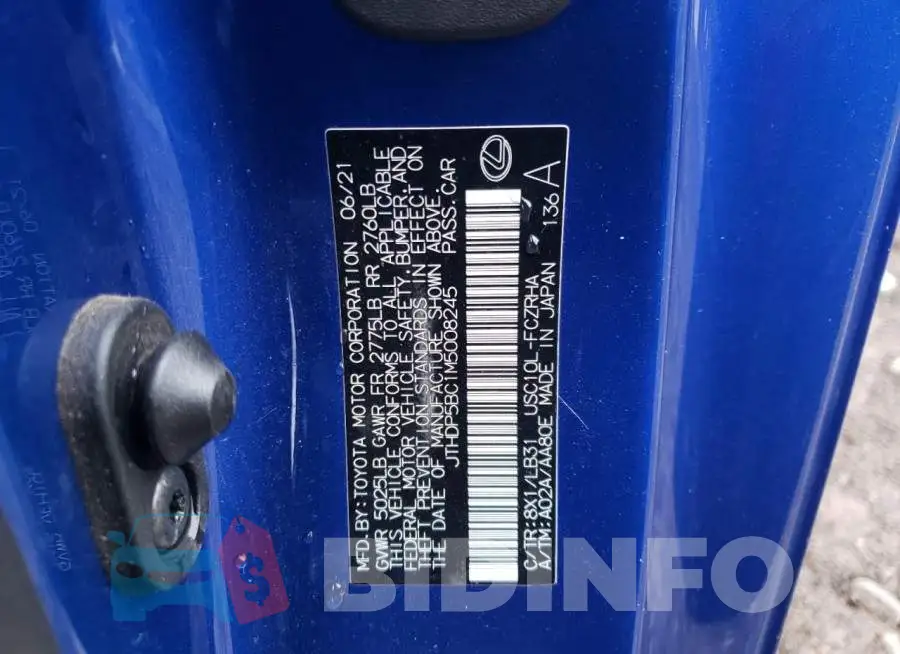 JTHDP5BC1M5008245 Photo# 13