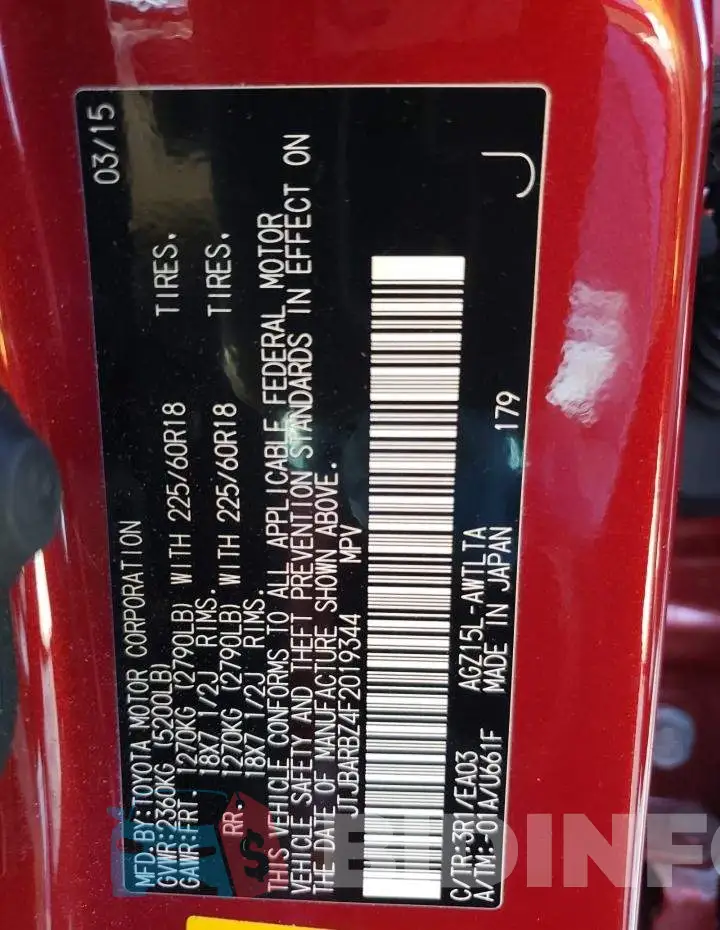 JTJBARBZ4F2019344 Photo# 14