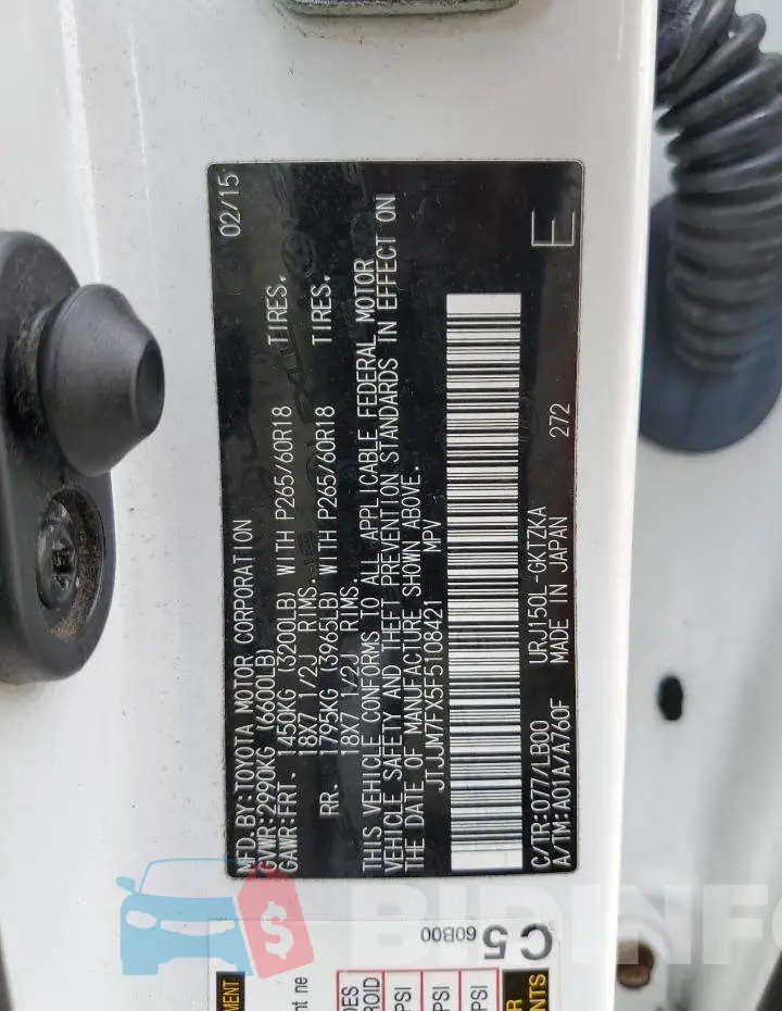 JTJJM7FX5F5108421 Photo# 13