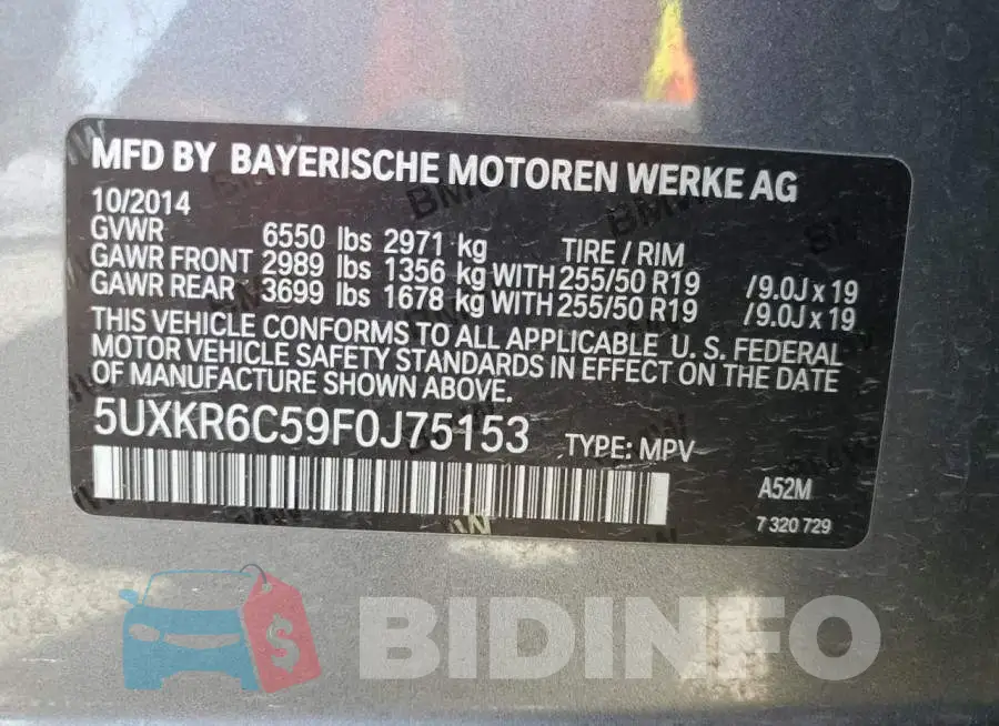 5UXKR6C59F0J75153 Photo# 13
