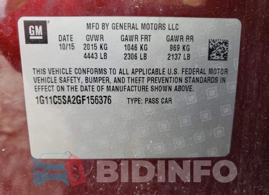 1G11C5SA2GF156376 Photo# 12