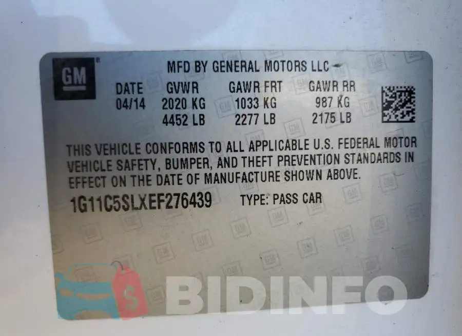 1G11C5SLXEF276439 Photo# 12