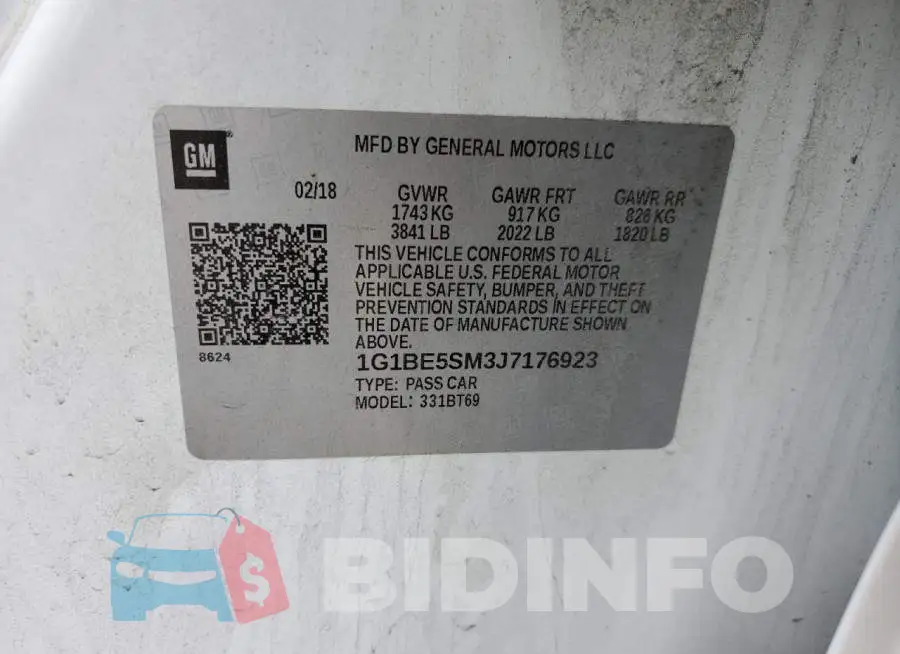 1G1BE5SM3J7176923 Photo# 12