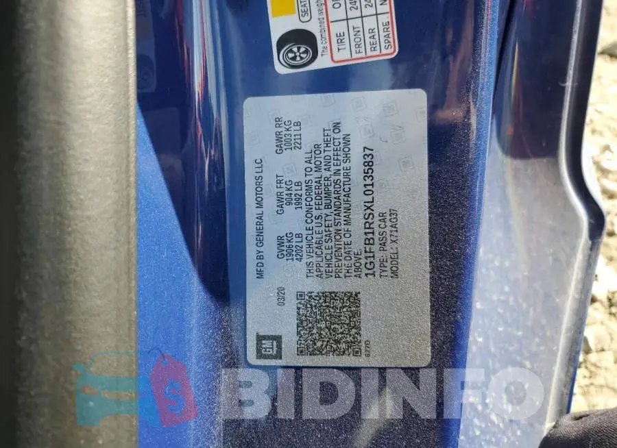 1G1FB1RSXL0135837 Photo# 12