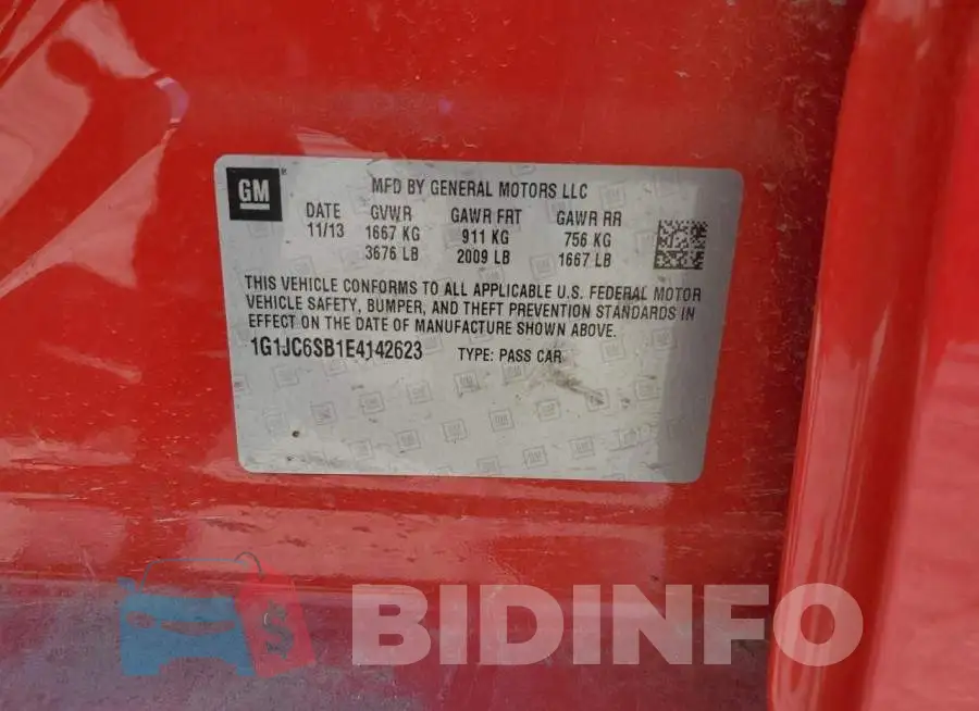1G1JC6SB1E4142623 Photo# 12