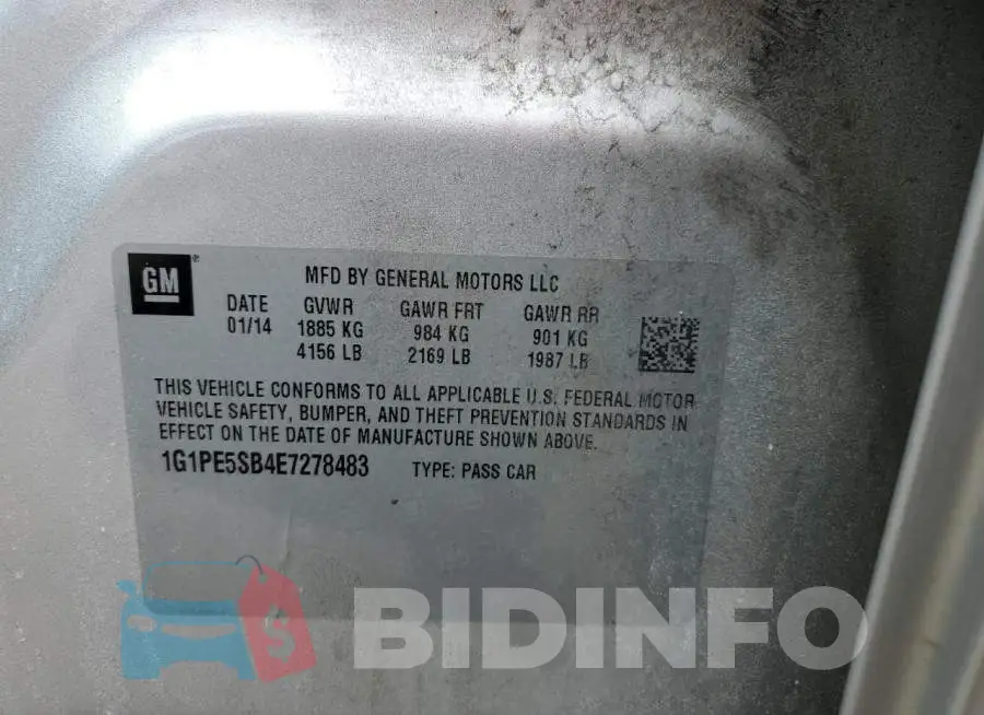 1G1PE5SB4E7278483 Photo# 13