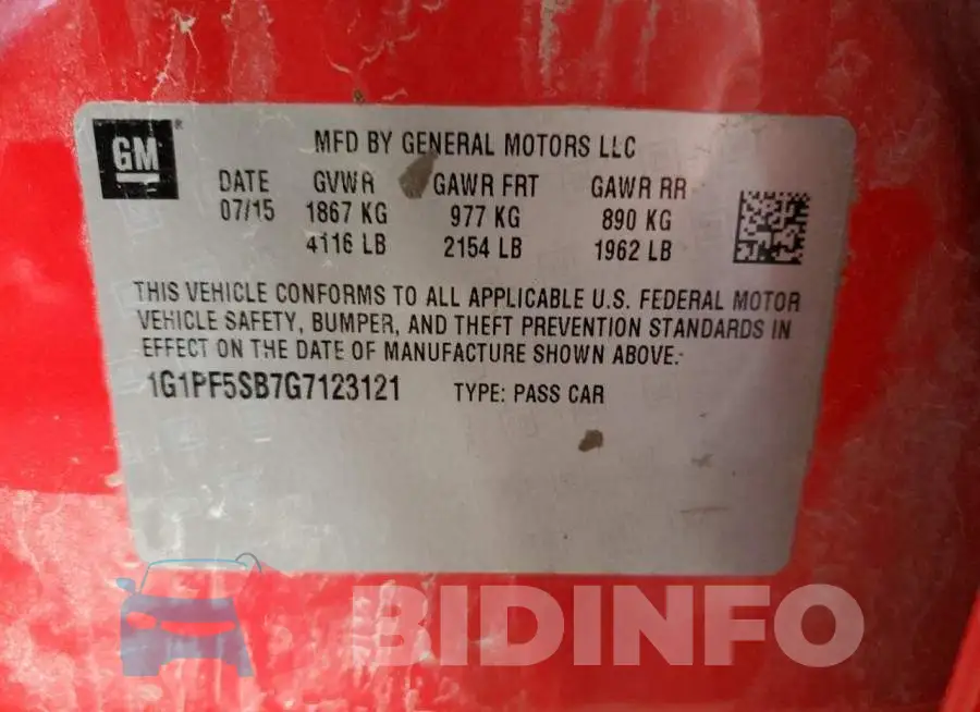 1G1PF5SB7G7123121 Photo# 12
