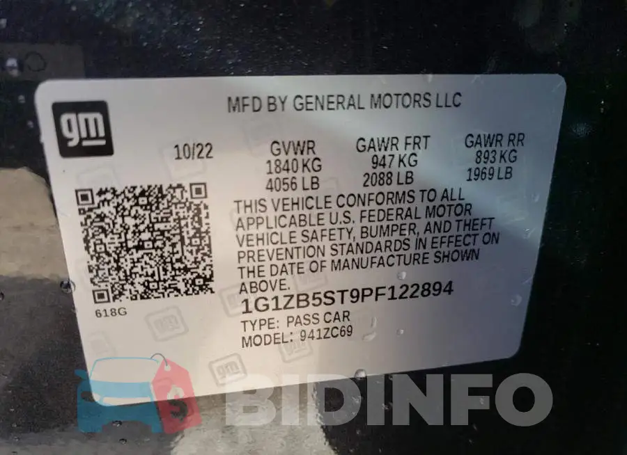 1G1ZB5ST9PF122894 Photo# 12