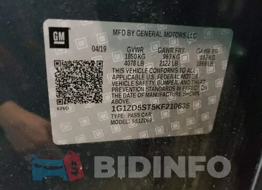 1G1ZD5ST5KF210635 Photo# 12