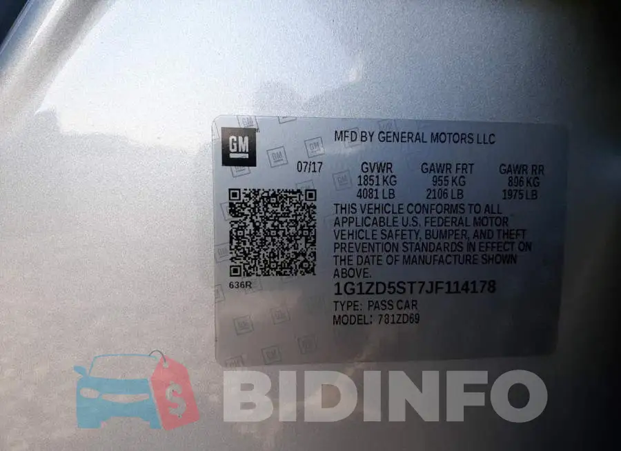 1G1ZD5ST7JF114178 Photo# 12