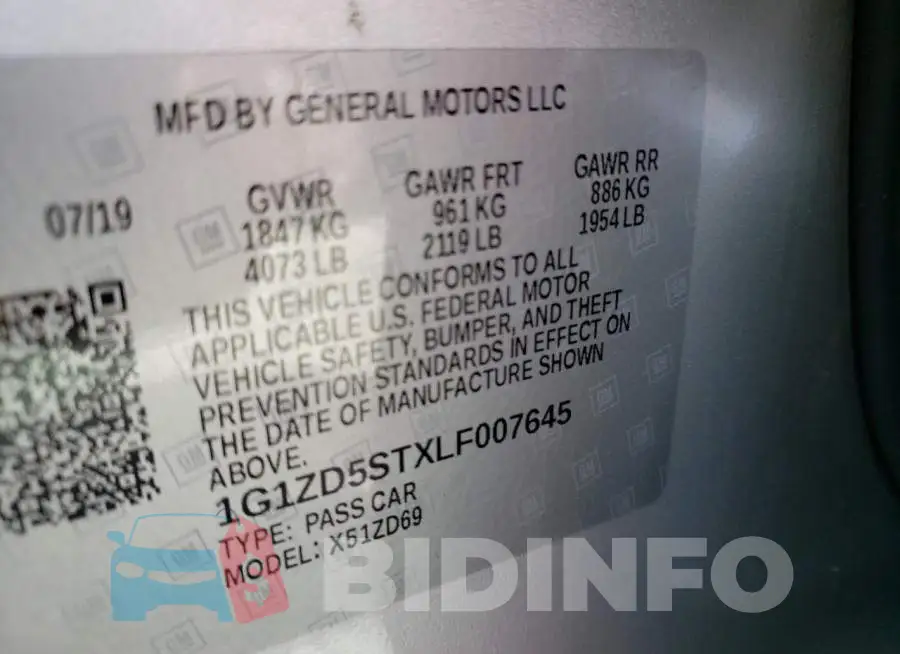 1G1ZD5STXLF007645 Photo# 10