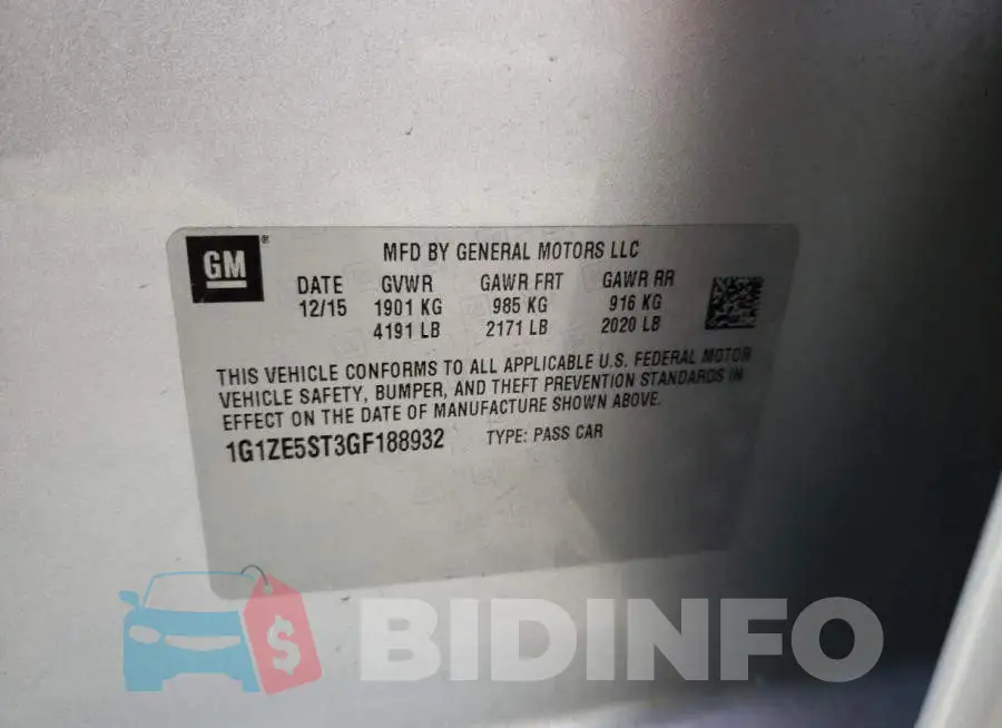 1G1ZE5ST3GF188932 Photo# 12