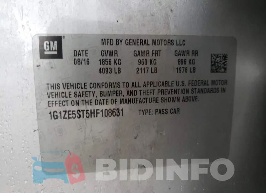 1G1ZE5ST5HF108631 Photo# 12