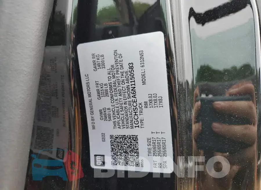 1GCHSCEA6N1150583 Photo# 12