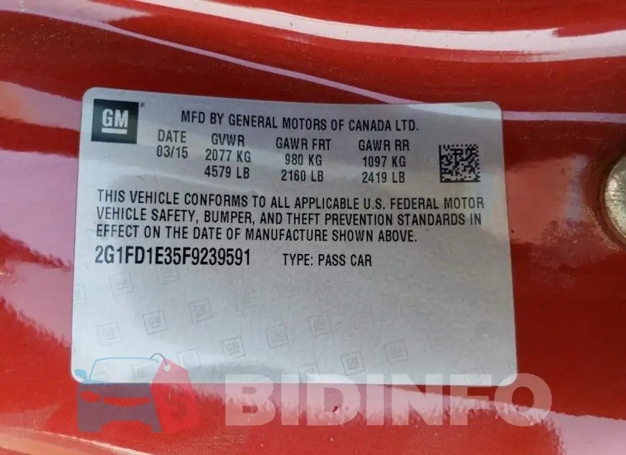 2G1FD1E35F9239591 Photo# 12
