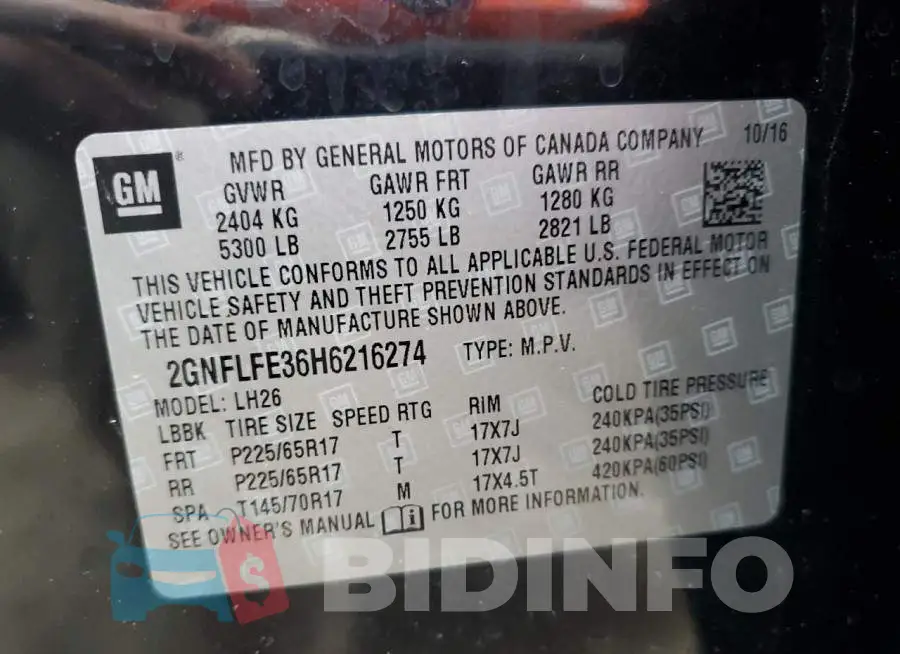 2GNFLFE36H6216274 Photo# 12