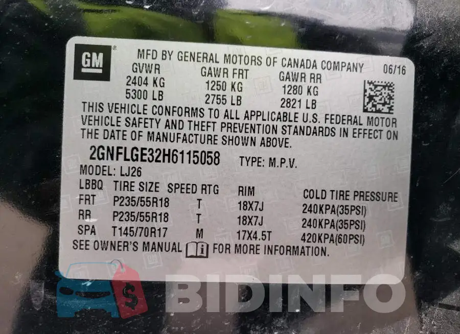 2GNFLGE32H6115058 Photo# 12