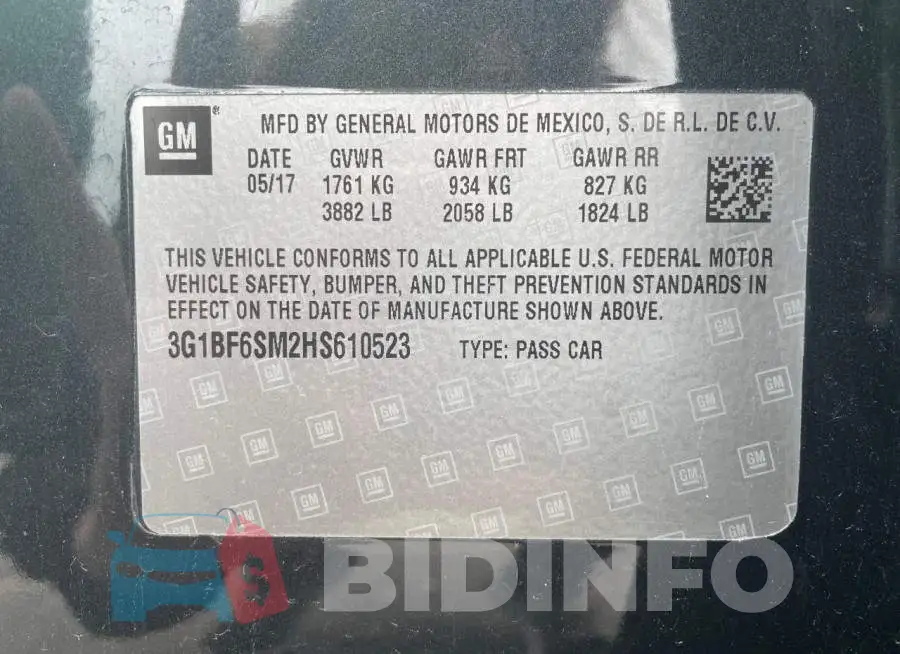 3G1BF6SM2HS610523 Photo# 10