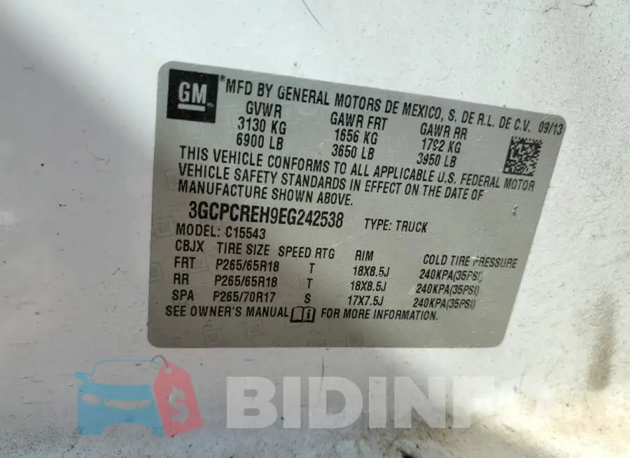 3GCPCREH9EG242538 Photo# 12