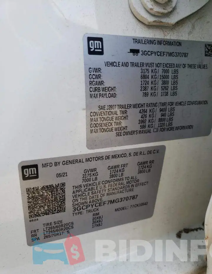 3GCPYCEF7MG370787 Photo# 12