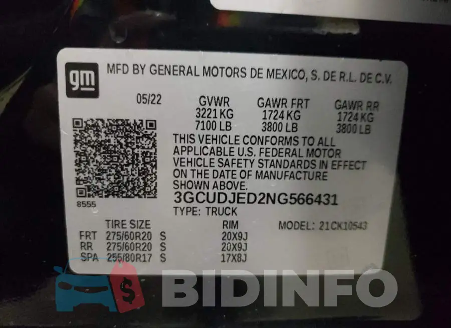3GCUDJED2NG566431 Photo# 12