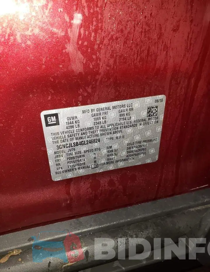 3GNCJLSB4GL246824 Photo# 13