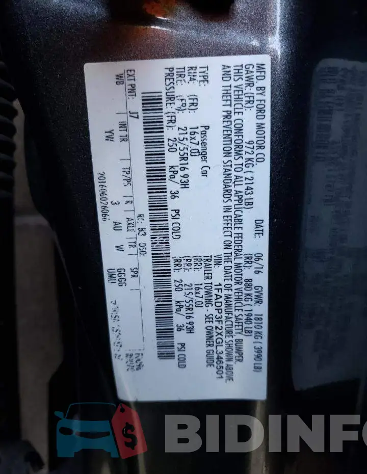 1FADP3F2XGL346501 Photo# 10
