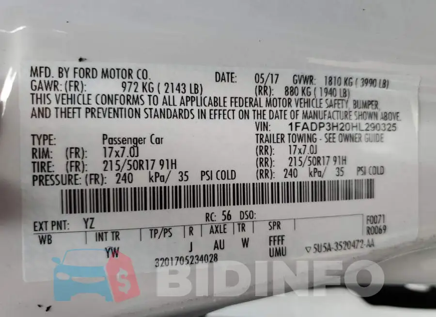 1FADP3H20HL290325 Photo# 13