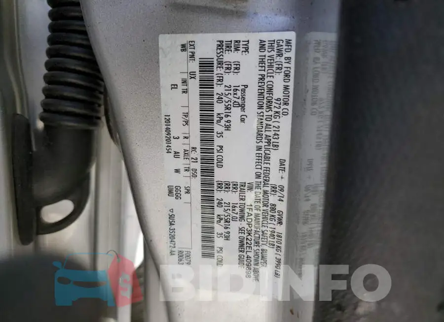 1FADP3K22EL409898 Photo# 12