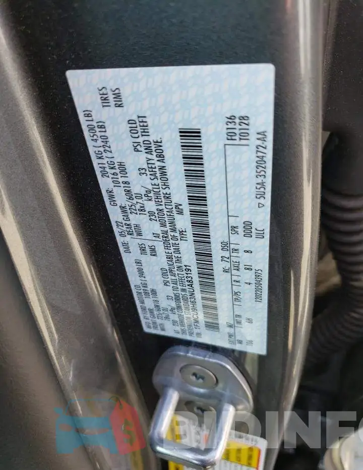 1FMCU9H63NUA83191 Photo# 13